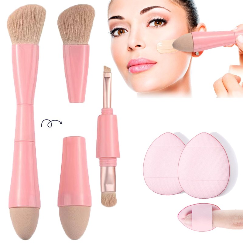 Viaje rochas para maquillaje, Brochas de Viaje, 4 en 1