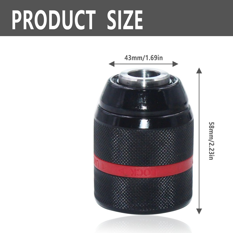 Follde Keyless Drill Chuck for Milwaukee M18, 1/2" Mount 1.5-13mm