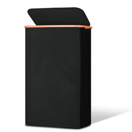 Vincona Slim Laundry Basket with Lid, Narrow Dirty Clothes Hampers for Laundry with Handle, Skinny Laundry Bin for Laundry Room, Dorm, Bedroom and Bathroom, 19.8 Gallon (75L) Black