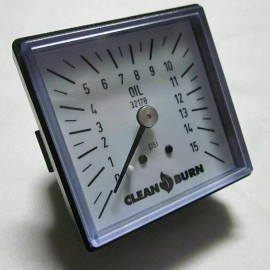 Clean Burn Waste Oil Heater Parts Clean Burn Omni Square Oil pressure gauge 0-15 PSI 32178