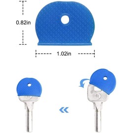 12 Pack Key Cap Tag Set 4 Colors Plastic Key Fob Covers for Standard Bungalow Keys