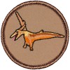 Pterodactyl Patrol Patch - 2" Diameter Round Embroidered Patch (Sew-on)