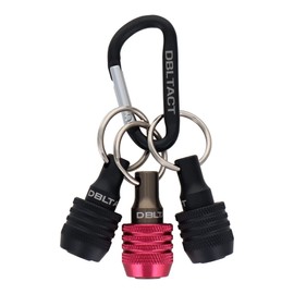 DBLTACT DBH-BR3K Lightweight Bit Holder Set of 3, Matte Black Red