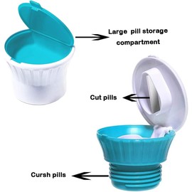 2Pcs Pill Cutter and Splitter,V- Grip Pill Crusher and Cutter,Pill Crusher Cutter Splitter Grinder,Pill Crusher Pulverizer Pill Tablet Cutter,Pill Crusher Grinder,Portable Pill Tablet Cutter