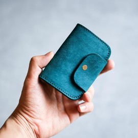AURAMU MARGOT TONI Italian Leather Key Case, Card Case, Thin, Compatible with Smart Keys, Men's, Women's, Genuine Leather, Made in Japan, cobalt