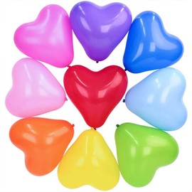 100 Pack Heart Shaped Balloons, 10 Inch Latex Heart Balloons for Valentine's Day Engagement Wedding Party Decorations (Blue)