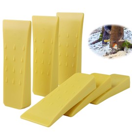 SWAWIS Pack of 4 Chainsaw Felling Wedge, Forest Wedge, Tree Wedges, Yellow, Tree Felling Wedge, 6 Inches, Plastic Forestry Wedge, Impact Resistant Wedge for Controlled Felling of Trees