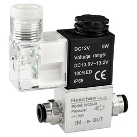 Heschen Electrical Pneumatic Solenoid Valve 2V025-08 12VDC PT1/4 2/2 Way Normally Closed IP65 CE