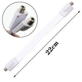 White Flat Overhead Cable Gap Cable TV Cable Antenna Cable Coaxial Cable Curved TV Cable For Door Window Introduction 1pc White