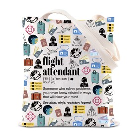 TGBJE Flight Attendant Tote Bag Pilot Aviation Thank You Gifts Safe Trip Gift For Stewardess Flight Crew (C Flight Tote)