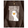 WDIRARA Women's Cartoon Duck Printed Crew Neck Sweatshirt Graphic Long