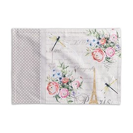 Maison d' Hermine Placemat 100% Cotton Cloth Placemats Decorative Washable Placemats, Home, Kitchen, Dining, Cocktail Parties & Camping, Champ De Mars - Spring/Summer (Set of 2)