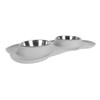 Double Pet Bowls Rustproof Stainless Steel Dog Water Food Bowls