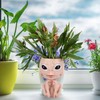 Head Planter Resin Unique Succulent Flower Pot Open Eyed Alien