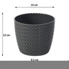Tymar Flowerpot, pack of 2, round shape, planter, crochet look