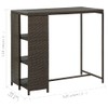 Dyncan Maximize Space with Bar Table with Storage Rack, Durable
