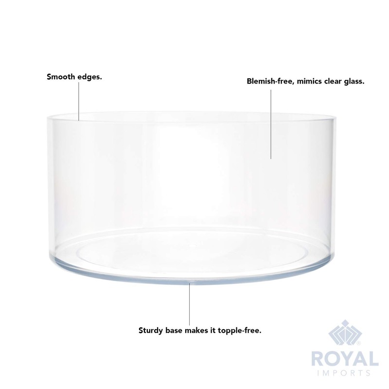 Royal Imports Flower Vase Acrylic Cylinder - Decorative Centerpiece for