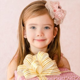 Letter Stud Earrings Girls 14K Gold/Rose Gold Plated CZ Hypoallergenic Alphabet Letter Initial Earrings Birthday Gifts for Women