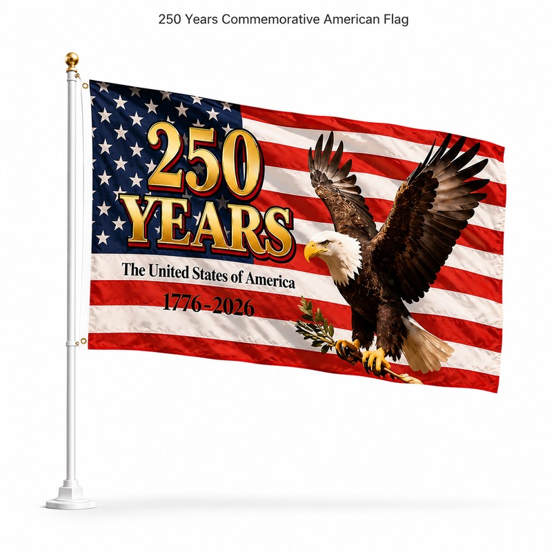 American Flag Eagle Banner for Decoration – Foldable Polyester Flag