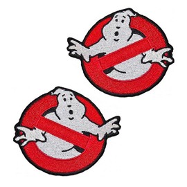 Pack of 2 Compatible with Ghostbusters Funny Patch Removable Embroidery Tactical Patches with Embroidery Closure Military Flag Applique for Clothing Bags Vest Jacket Backpacks