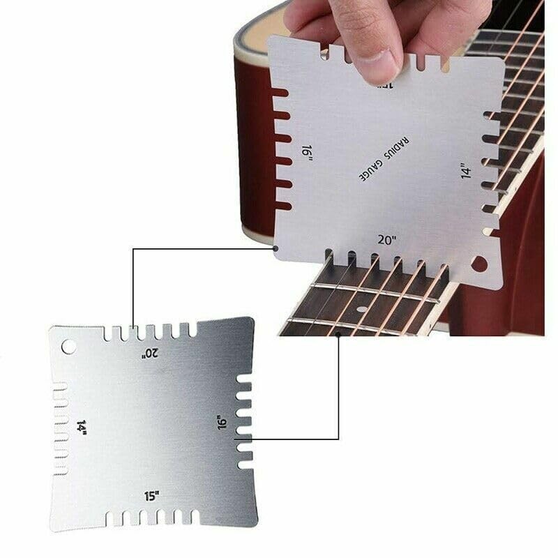 15PCS Guitar Luthier Tools Set Including Guitar Radius Gauge, String