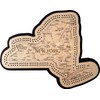 New York State Shape Road Map Cribbage Board