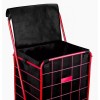 Folding Grocery Basket Cart Shopping, Wheel Large Utility Laundry18"X15"