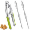 Aluminium Nutcracker, High-Quality Nut Cracker with Non-Slip Coating, Seafood Tools,