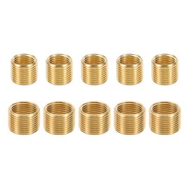 PATIKIL 10pcs M14xM12x10mm M12xM10x10mm Screw Reducing Nut Insert Male to Female Fine Thread Adapter Repair Insert Pipe Fitting Thread Reducer 1mm Pitch