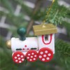 Toyvian Christmas Train Wooden Small Train Decoration Christmas Tree Pendant