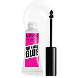NYX Professional Makeup The Brow Glue Instant Brow Styler, Gel de Cejas, Fijación por 16H, acabado natural sin residuos y resiste a transferencias 5g – Tono Clear (Transparente)