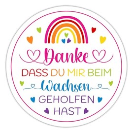 Spreadshirt Danke Dass Du Mir Beim Wachsen Gehelfen Hast Sticker Max. 10 x 10 cm 10 x 10 cm Matt White