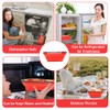 Zerdie Contenedor de Silicona Plegable para Almacenar Pizza con 5