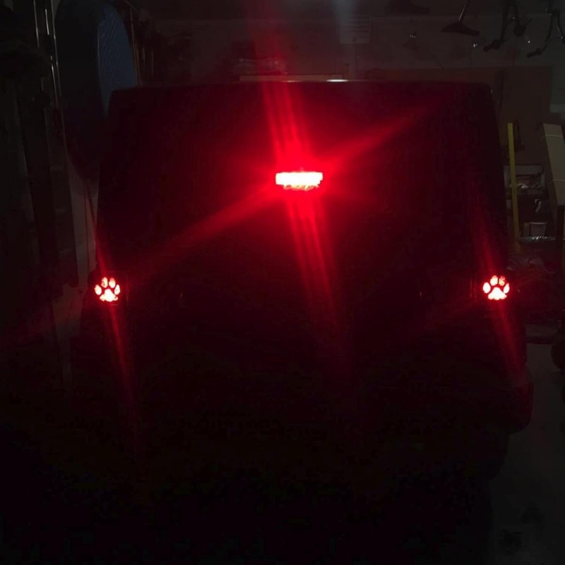 Tail Light Cover Dog Paw Aluminum Alloy Covers Guards Compatible