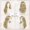 Dirty Blonde Wigs for Women Long Wavy Layered Wig with
