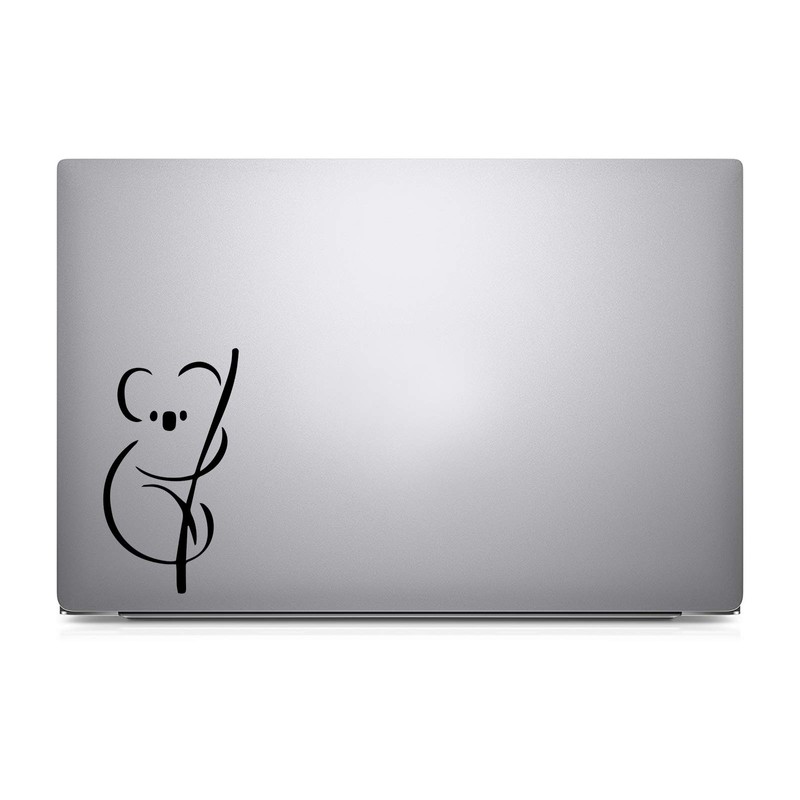 Koala Bear Outline Decal Notebook Car Laptop 5.5" (Black)