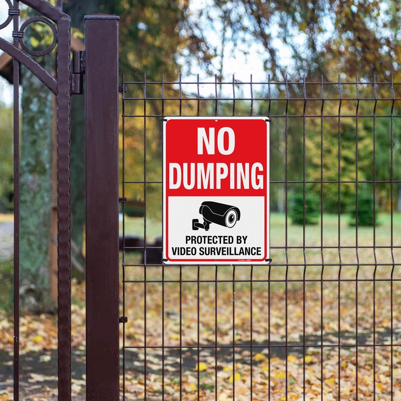 GicnKeuz No Dumping Signs Private Property, 10 x 7 Inches