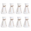 8 Pack Plastic Vases Bulk, 7" Unbreakable White Origami Flower