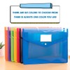 FOROREH 7 x Document Folder, A4 Plastic, Transparent, Waterproof, Document