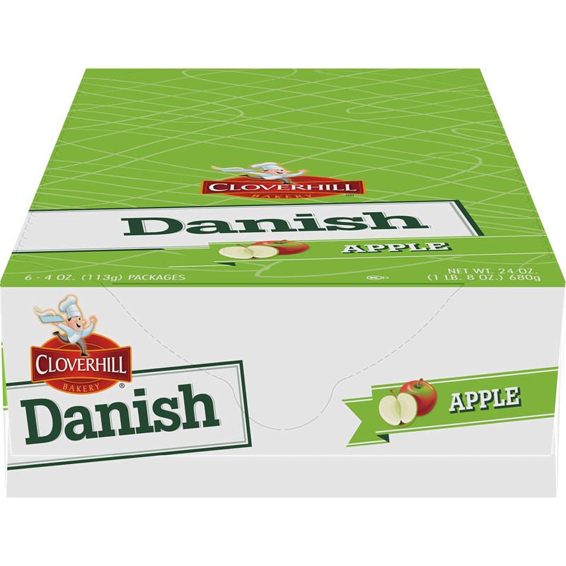 Cloverhill Round Apple Danish Value Pack, Individually Packaged, Pack of