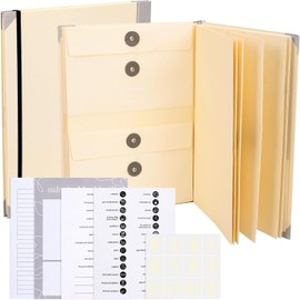 Mtxorvix in Case I Go Missing Binder, Folio Document Organizer, Custom Bound File Folder for Important Paper Files, Binder for Home School Office (Beige)