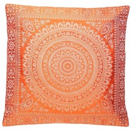 Orange Silk Kissse Cover with Beautiful Indian Camel Design Decorative Cushion Cover Sofa Cushion Cover/Pillow Sham Decorative Cushion – 40 x 40 cm * * * SPECIAL OFFER | Limited Offer | Starter Package for the first 100 * * *