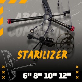 ZSHJGJR Bow Stabiliser for Compound Bows 6 8 10 12 Inch Carbon Fibre Stabiliser for Compound Recurve Bows Hunting Archery Accessories (8 Inches)