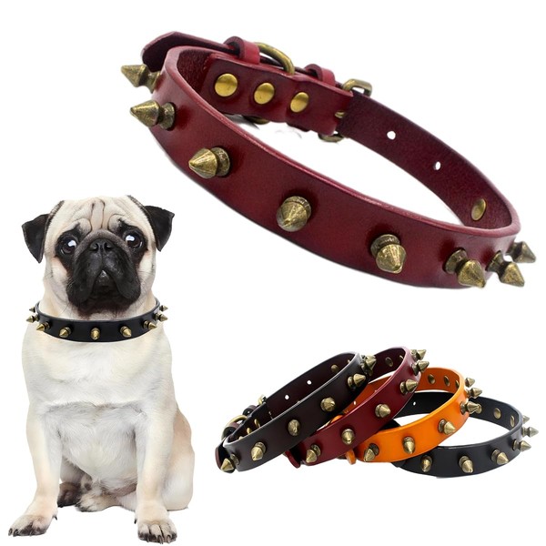 Dog Collar Neck Collar Leather Puppy Collar Cute Collar Punk