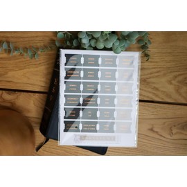 Salt & Light - Black Gradient - Copper Foil - Matte Coated - Bible Tabs - Journaling - Beautiful Index Tabs - 66 Books + Extra - Laminated - Durable - High Quality - Neutral - Women & Men