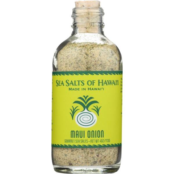 Sea Salts Of Hawaii, Seasoning Maui Onion Sea Salt, 4 Ounce