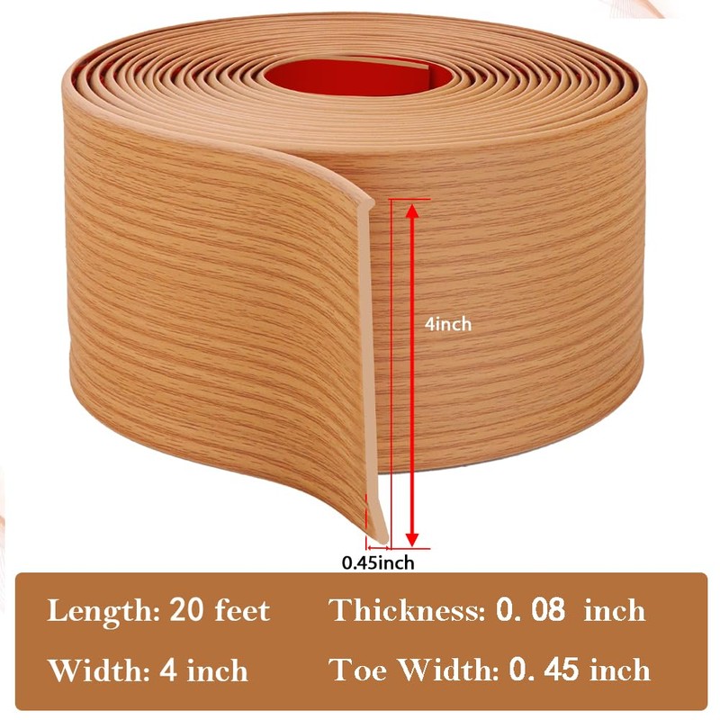 LSGCQ Flexible Baseboard Molding Trim 4 Inch x 20 Feet
