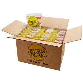 BjornQorn Mini Bag 30-Pack (Spicy) - Vegan & Gluten-Free Popcorn - Cheesy, Spicy, Umami - (30 1oz bags)