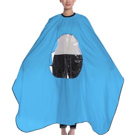 Professional Hair Cutting Cape Hairdresser Apron with Viewing Window Light Blue