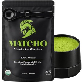 Generic Matcho  Matcha Premium  Suplemento  Té verde matcha orgánico de primera cosecha, de grado ceremonial, en polvo de Uji, Kioto (30 g1,06 oz)    